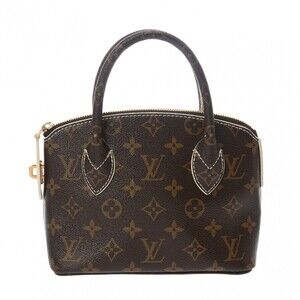 Louis Vuitton Shiny Monogram Lockit Brown Canvas Handbag